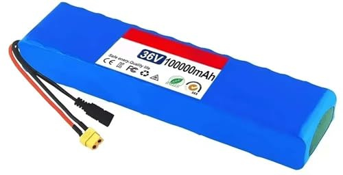 36V 100AH Batería E-Bike, Bicicleta Eléctrica Batería 36V 100AH para 200W 350W 500W 750W 1000W Motor Bicicleta Eléctrica Scooter con Cargador 36V 100AH,T+DC