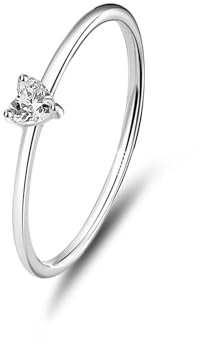 Tolldek 18 Karat Gelbgold 750 Pärchen Ringe, Dünn Herz Hochzeitsring mit Diamant Herzschliff Echter Schmuck, PT950 Platin Ring, Gr.47-65