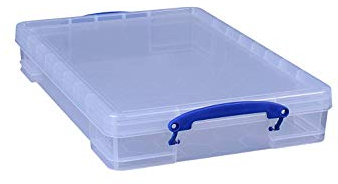 Really Useful Box 3 x 10 Liter - 520 x 340 x 85 mm - für A3 Papier - transparent