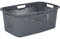SUNDIS Pixel, cesta Biancheria, 40l, plastica riciclata, grigio, 4 maniglie laterali, ventilazione su 4 lati