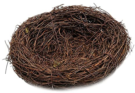 Blesiya Nest Rattannest Osternest Osterdeko Tischdeko Ostern, 12 cm