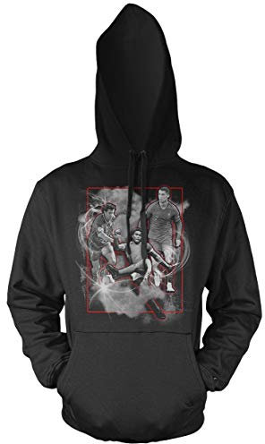 Uglyshirt87 Portugal Legenden Männer und Herren Kapuzenpullover | Fussball Trikot Fan (L, Schwarz)