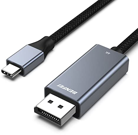 BENFEI Cavo USB C (Thunderbolt 4/3) a DisplayPort 1.4 1,8M (8K@60Hz, 4K@144Hz), Cavo USB tipo C a DisplayPort per iPhone 16,15 Pro/Max MacBook Pro/Air 2023 iPad Pro iMac S23 XPS 17
