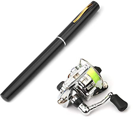 Lixada 1 Mt / 1,4 Mt Tasche Faltbare Angelrute Reel Combo Mini Pen Angelrute Kit Teleskop Angelrute Spinnrolle Combo Kit