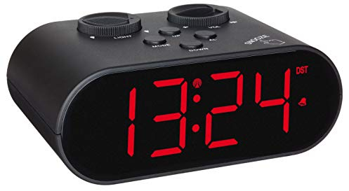 TFA Dostmann Ellypse Digitaler Funk-Wecker, mit USB-Ladefunktion, 60.2551.01, LED-Leuchtziffern, L 136 x B 85 x H 55 mm, schwarz, Kunststoff