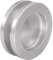 KWS Muschelgriff-Paar rund, Schiebetürmuschel ø 65 mm, Türstärke 8-10 mm (Glas) und 38-45 mm (Holz) Alu silber eloxiert
