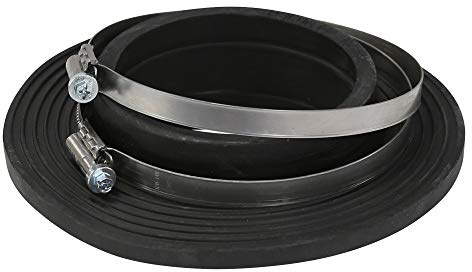 PSI Mauerkragen Kautschuk inkl. 2 Edelstahlspannbänder; MFPA zertifiziert Größe 50 mm (48-53 mm)