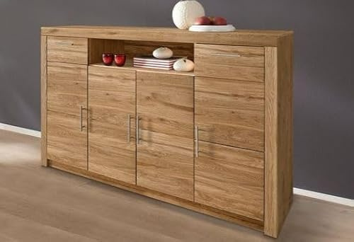 Highboard Anrichte Kommode Sideboard wildeiche teilmassiv, geölt 3442-10