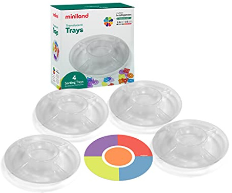 Miniland Translucent Trays, Sortierteller für Leuchttische