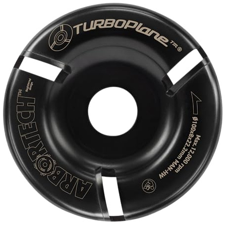 ARBORTECH TURBOPlane Blade 4Inch/100mm Carbide Woodworking Disc Angle Grinder Attachment | IND.FG.400.20