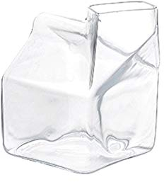 bricco latte Crema Pitcher Transparent Glass Milk Cup Forma unica 380ml Adatto for il succo di latte di caffè set piatti