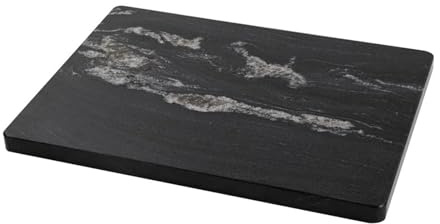 Adolif Tabla de cortar de mármol negro para cocina, 12 x 16 pulgadas, tabla de repostería con patas antideslizantes para hornear, queso, embutidos, chocolate, bandeja de servir de regalo