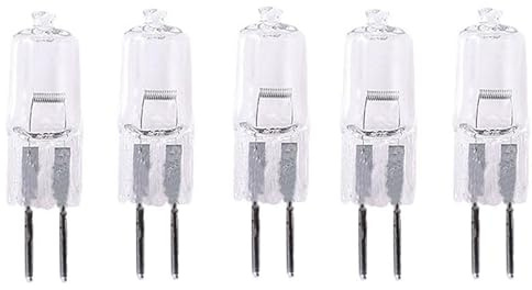 JZLBBC 5Pcs Halogen Lamp G5.3 12V 100W Halogen Bulbs G5.3 50W 12V GU5.3 Pin Base Dimmable Warm White for Cabinet Lights Landscape Lights Desk and Floor Lamps, Wall Sconces 75W