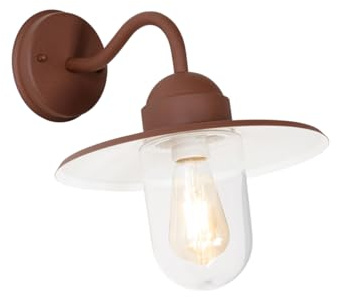 Qazqa kansas - Applique murale - 1 lumière - L 29.4 cm - Brun rouille - Moderne, Industriel - éclairage extérieur