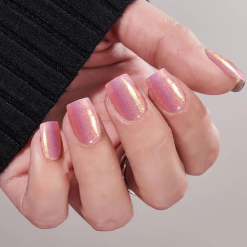 JMEOWIO Nagelfolie Rosa Glitzer Gel Nagelfolien Selbstklebend Nail Sticker Uv Härtend Dekoration Nageldesign Zubehör