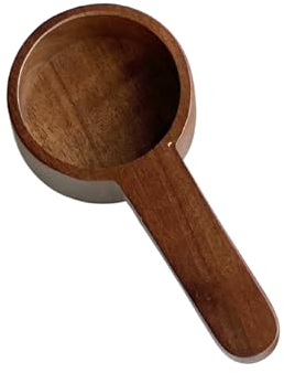 Holz Kaffeedosierlöffel Set, Pulverlöffel Aus Dunkelem Walnussholz und Buche, Café Messlöffel, Kaffeelöffel Portionierer Für Gemahlene Bohnen, Espressokaffee Und Kräutertee (Walnussholz, 20ml)