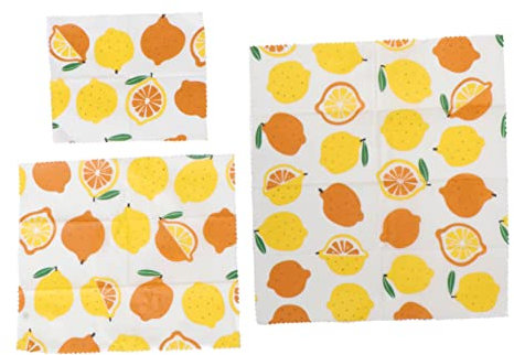 minkissy Organic Cotton Beeswax Wraps Food Covers Natural Beeswax for Reusable Storage