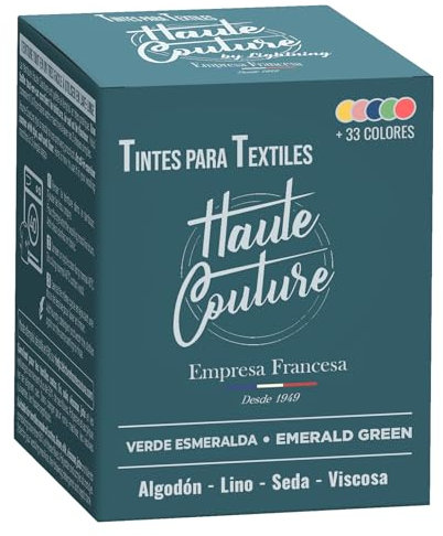 Teinture Textile Vert Emeraude - 350g Tout-en-un - Prêt à l'emploi pour Vêtements et Tissus HAUTE COUTURE