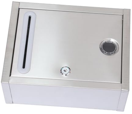 ORFOFE Kleiner Edelstahl Briefkasten Vorschlagskasten Mit Funkklingel Für Unternehmen Wandmontage Sicher Und Zuverlässig Retro Design Für Beschwerden Und Vorschläge