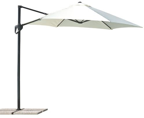 Gruppo Maruccia - Ombrellone da Giardino Rotondo - Palo Laterale, Telo Idrorepellente - Per Terrazzi, Verande - 2,7 Metri