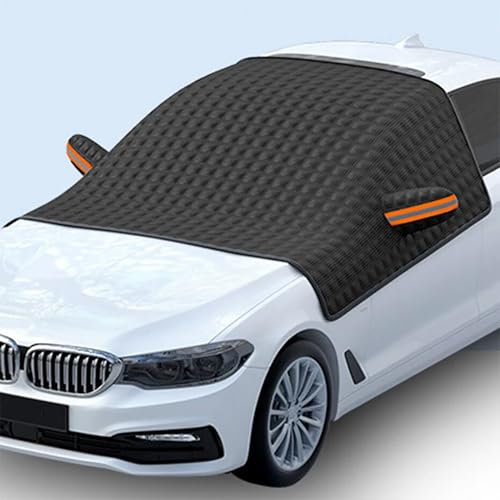 LmfSs Frontscheibenabdeckung Winter für BMW iX1 SUV 2022 2023 2024 2025+, Faltbare Windschutzscheibenabdeckung für gegen Schnee, EIS, Frost, Staub