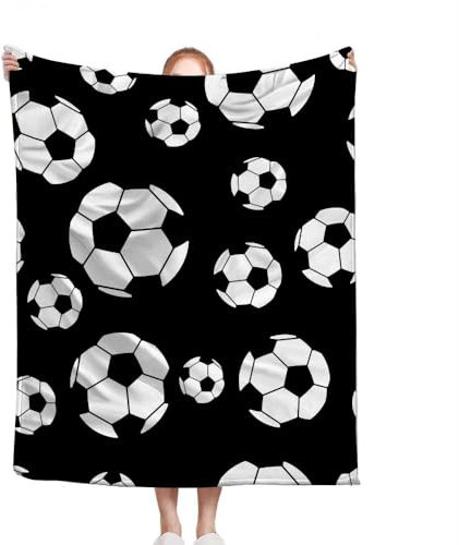 HQMOMO Fußball Kuscheldecke für Kinder,Kinderdecke 3D Fußball-Flanell Fleece Decke,Sofadecke Tagesdecke TV Decken,Geschenke für Jungen,kinderdecke,Geschenke jährige Jungen (E,150x200CM)