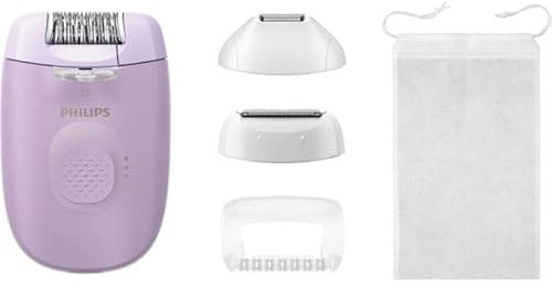 Philips Epilator Series 4000, sladdansluten epilator för kropp och bikinilinje, epilering, rakning och trimning, hårborttagningsapparat för kvinnor, modell BRE257/00
