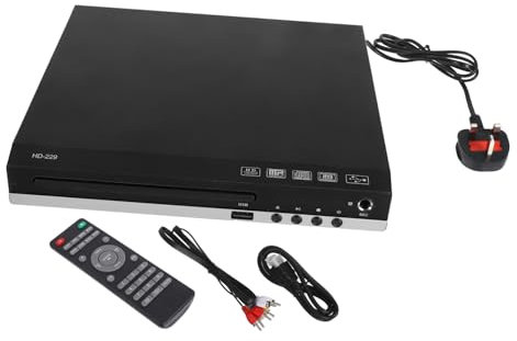 DIYEAH Portable Dvd Player Mini Dvd Vcr Player with Multi-format Disc Playback Lightweight Home and Travel Compatible with Ac100-240v Uk Plug