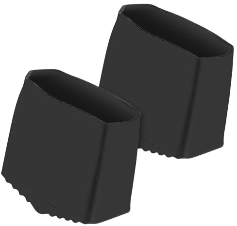Lurrose Folding Ladder Feet Covers Non-Skid Rubber Foot Pads for Step Ladders Floor Protection Sound Insulation Easy Install 2 Pack 1.69 X 1.65 X 0.91 in