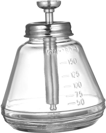 NIYANGLE Bouteille Pressoir en Verre 180 ML Pompe à Pression Fonction Push, Verre Sûr Inodore, Usage Cosmétique Et Manucure, Remplissage Facile sans Gaspillage