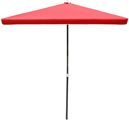 Grand parasol de plage double couche 200 x 200 cm et 220 x 180 cm pour extérieur, auvent pliable pour jardin, terrasse et marché, protection UV, parasol bleu élégant, rouge, 2m*2m
