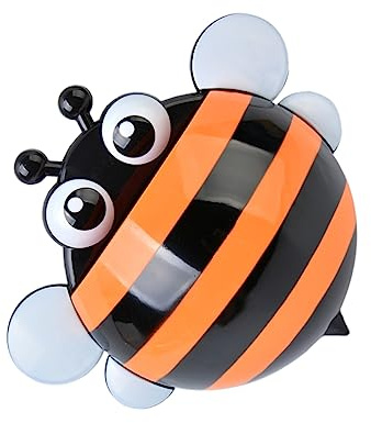 Cartoon Bee Toothbrush Holder Plastic Suction Rack for Bathroom