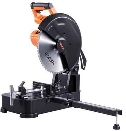 VEVOR Chop Saw, 14-inch Stainless Steel Cold Cut Blade, 3500 W Powerful Brushless Motor, 750-1200 r/min Adjustable Speed, Metal Cutting Chop Saw for Metal Square and Flat Tubes, Steels (240V/60HZ)
