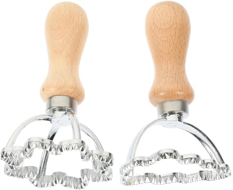 Baluue 2 Piezas Cortadores de Galletas Zinc Aleado Cortadores de Ravioles Tema Navideña para Albóndigas y Galletas de Cocina