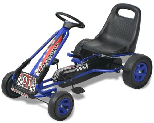 Genérico Kart con Pedales Asiento Ajustable Azul,Juegos y Juguetes,Juguetes,Juguetes para montarse,Vehículos a Pedales o para Empujar,80152