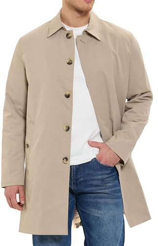 Redbridge Cappotto corto con abbottonatura e colletto, elegante cappotto per la primavera e l'autunno, per business e Smart Casual, beige., XXL