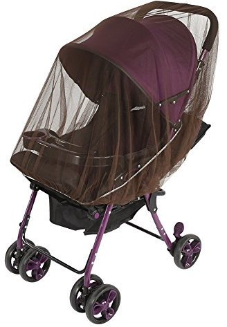 Pram Net, Newborn Infant Baby Carriage Summer Insect Mosquito Net for Baby Stroller Cover Pushchair Safe Mesh Cover(Coffee)