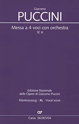 Messa di Gloria, Klavierauszug