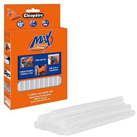 Cléopâtre - POMAX11RCT - Pack de 11 Bâtons de Colle - Pistolet à Colle Cléo'Stick Max