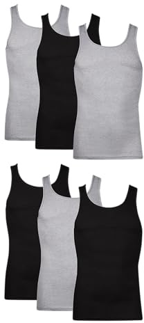 Hanes Men Hanes Men's Cotton Tank Undershirts Pack, Moisture-Wicking Ribbed Tanks, lightweight Cotton Tank Undershirts