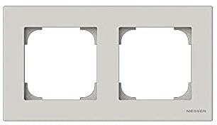 Marco 2 elementos Niessen 8572 DN serie Sky Duna, Doble, blanco, 50mm