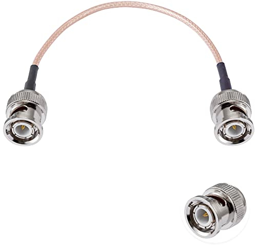 Vecys BNC Männlicher auf Männlicher Kabel 50 Ohm BNC Stecker auf Stecker RG316 HF-Koaxial-Pigtail-Jumper Kabel 12/30cm für HF-Antennen Amateurfunk-Handgerät