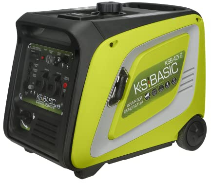 Inverter-Generator KSB 40i S, stromerzeuger 3900 W, elektronische Umwandlung elektrischer Energie,notstromaggregat mit Motor Euro 5, 2 x Schuko-Steckdosen 230V, LED-Anzeige, ECO-Modus