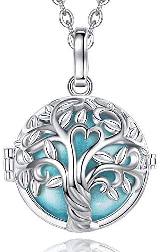 EUDORA Harmony Ball Collana Chiama Angeli Gravidanza Ciondolo Per Donne incinte, Collana Albero della vita ciondolo con musicale Sfera per Futura Madre Regalo Gioielleria