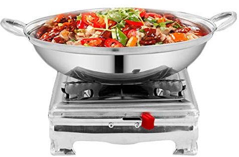 Camping Cookware Set, Spirit Cooker, Stainless Steel Camping Stove, Portable Alcohol Stove With Pot for Indoor Use and Camping,27cm