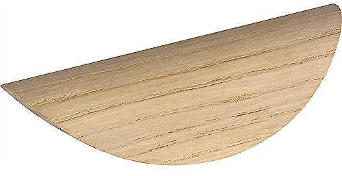 ALLES IM GRIFF Holzgriff Archive LA 64mm, Breite 107mm - Möbelgriff aus Holz für Schränke und Kommoden, Eiche roh