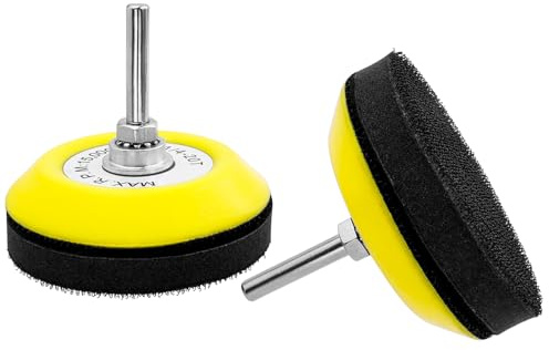 Bestgle Lot de 2 disques de polissage - 75 mm - Pour polisseuse excentrique - Meuleuse d'angle - Jaune