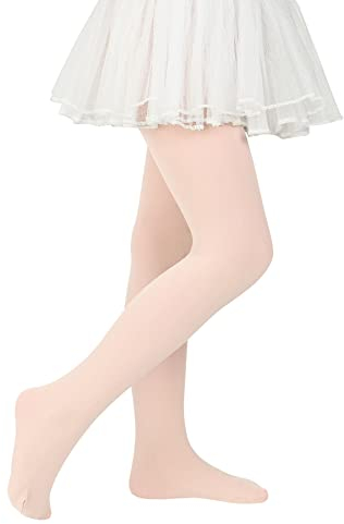 Zando Ballettstrumpfhose Kinder Mädchen Elastisch Strumpfhose Baby Tanzstrumpfhose Anti-Rutsch Atmungsaktiv Socken Kinder Christmas Socks Halloween Socken Rosa 1-3 Jahre (Tag Size S)