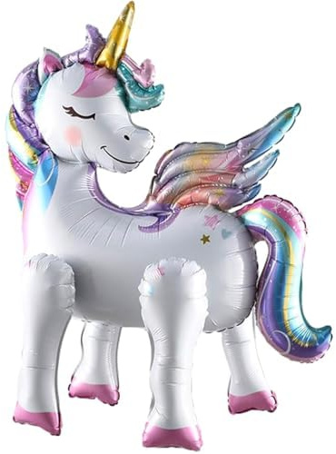 Palloncino Unicorno in Foil, Arcobaleno 3D per Compleanno - Addobbi per Tema Festa Bambini