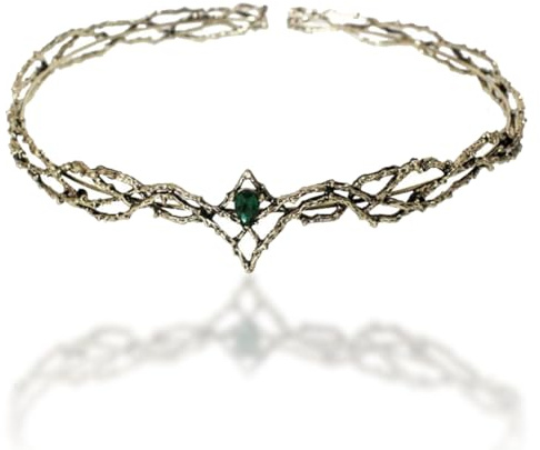 Elfo Corona di Cristallo, Bronzo Strass Tiara, Diadema di Verde Retrò, Principessa Sposa Corona di Cristalli per Halloween Matrimonio Nozze Prom Costume Cosplay Festa Gioielli Regalo
